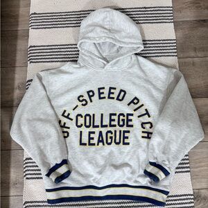 Zara Light Gray College League Hoodie